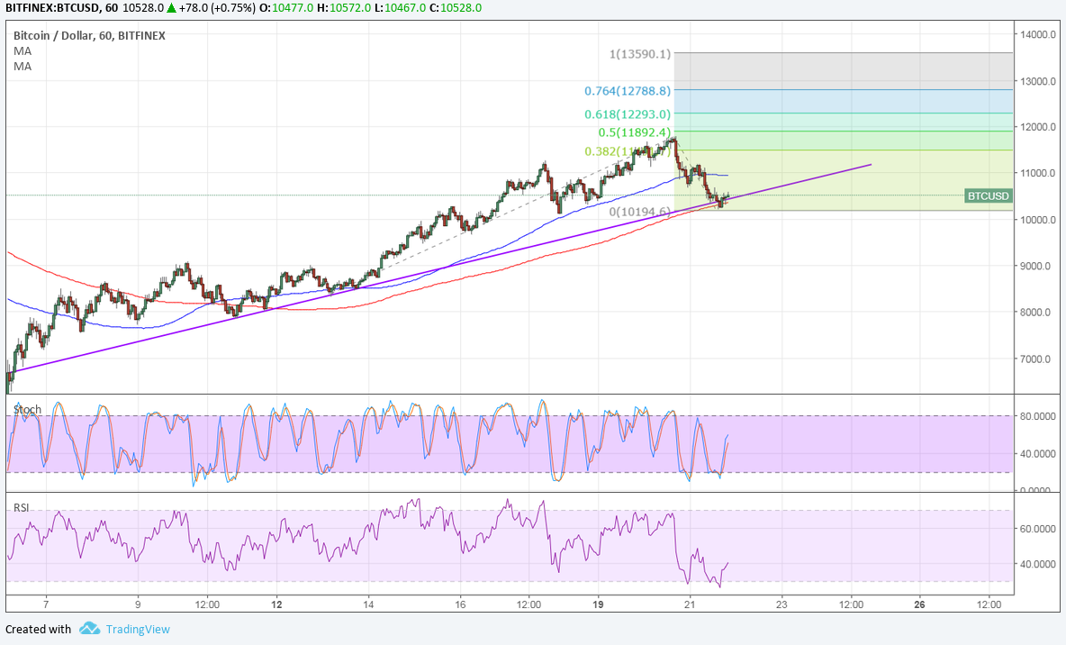 Bitcoin Price Technical Analysis for 02/22/2018 – Potential Bounce Targets